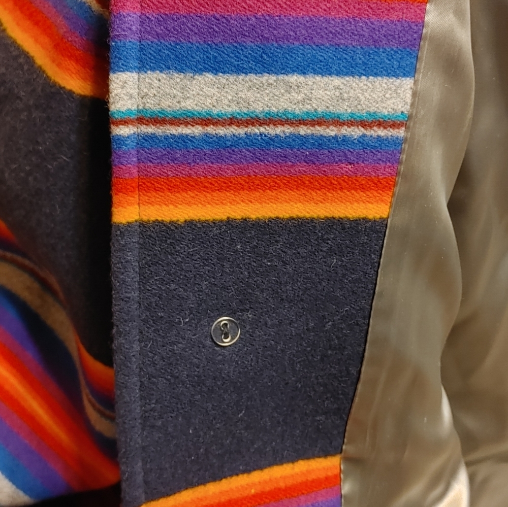 Mens Vintage Pendleton Stripe Cape Style coat - Picture 3 of 16